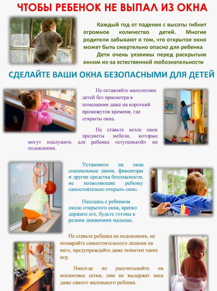 Профилактика выпадения детей из окон!.